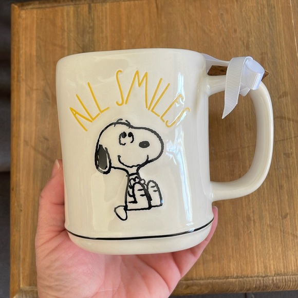 Rae Dunn Other - Rae Dunn Snoopy ALL SMILES Mug Cup 18 Oz Peanuts Ceramic White (7)